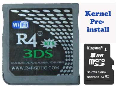 R4 3DS RTS and Memory Card with R4 Kernel Pre-installation Service